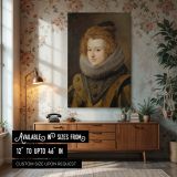 Maria Anna of Austria - Velazquez Classical Royal Lady with Pearl Headdress canvas wall art