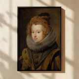 Maria Anna of Austria - Velazquez Classical Royal Lady with Pearl Headdress canvas wall art - Image 2