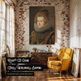 Maria Anna of Austria - Velazquez Classical Royal Lady with Pearl Headdress canvas wall art - Image 3