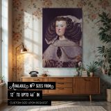 Mariana of Austria - Velazquez Baroque Queen in Blue and Silver Gown canvas wall art
