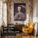 Mariana of Austria - Velazquez Baroque Queen in Blue and Silver Gown canvas wall art - Image 3