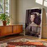Mariana of Austria - Velazquez Baroque Queen in Blue and Silver Gown canvas wall art - Image 6