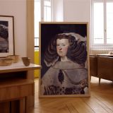 Mariana of Austria - Velazquez Baroque Queen in Blue and Silver Gown canvas wall art - Image 7