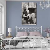 Marilyn in Black Corset Dress - Milton Greene 1956 Portrait Canvas Print - Image 4