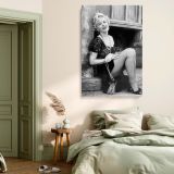 Marilyn in Black Corset Dress - Milton Greene 1956 Portrait Canvas Print - Image 6