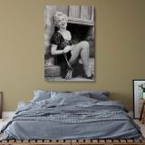 Marilyn in Black Corset Dress - Milton Greene 1956 Portrait Canvas Print - Image 8