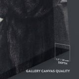 Marilyn in Black Fur Coat - Leaning on Classic Car Glam Canvas Wall Art - Image 9