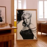 Marilyn in Dramatic Feather Headpiece - Retro Movie Glam canvas wall art - Image 8