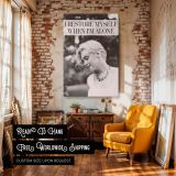 Marilyn Monroe Alone Quote - Elegant Black and White Self-Love Wall Art - Image 3