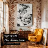 Marilyn Monroe and Cowboy - Vintage Love Portrait in Western Style canvas wall art - Image 3