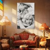 Marilyn Monroe and Cowboy - Vintage Love Portrait in Western Style canvas wall art - Image 4