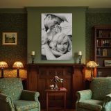 Marilyn Monroe and Cowboy - Vintage Love Portrait in Western Style canvas wall art - Image 5