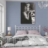 Marilyn Monroe Applying Makeup - Iconic Vanity Scene in Retro Canvas - Image 4