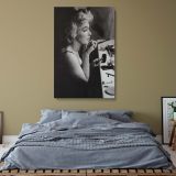 Marilyn Monroe Applying Makeup - Iconic Vanity Scene in Retro Canvas - Image 8