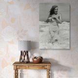 Marilyn Monroe at Tobay Beach - Vintage Glam Pose Canvas Art Gift for Her