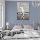 Marilyn Monroe Beach Canvas - Black and White Bikini Scene Glam Home Decor - Image 4