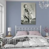 Marilyn Monroe Bikini Pose - Iconic Model at Beach Vintage Canvas Wall Print - Image 4