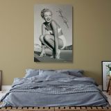 Marilyn Monroe Bikini Pose - Iconic Model at Beach Vintage Canvas Wall Print - Image 8