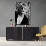 Marilyn Monroe Black and White Portrait - Retro Actress Wall Art with Bold Expression - Image 7