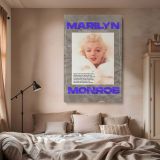 Marilyn Monroe Bold Text Poster - Iconic Portrait on Classic Canvas - Image 2