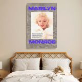 Marilyn Monroe Bold Text Poster - Iconic Portrait on Classic Canvas - Image 3