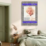 Marilyn Monroe Bold Text Poster - Iconic Portrait on Classic Canvas - Image 6