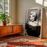 Marilyn Monroe Classic Glamour - Vintage B&W Studio Pose canvas wall art - Image 7