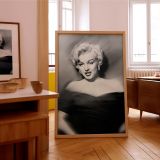 Marilyn Monroe Classic Glamour - Vintage B&W Studio Pose canvas wall art - Image 8