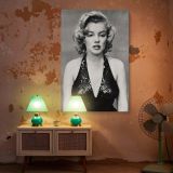Marilyn Monroe Classic Portrait - Glamorous Black and White Canvas Wall Print - Image 6