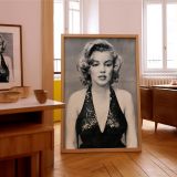 Marilyn Monroe Classic Portrait - Glamorous Black and White Canvas Wall Print - Image 8
