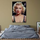 Marilyn Monroe Close-Up Portrait - Red Lips and Earrings Vintage Wall Canvas - Image 8