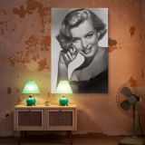 Marilyn Monroe Glam Pose - Black and White Framed Canvas Wall Art Gift - Image 6