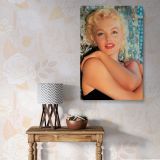 Marilyn Monroe Glamorous Pose - Retro Hollywood Canvas with Glitter Backdrop