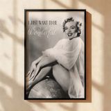 Marilyn Monroe Globe Quote - "I Just Want to Be Wonderful" Poster - Image 2