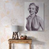 Marilyn Monroe Halter Dress Portrait - Retro Canvas of 1950s Hollywood Icon