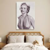Marilyn Monroe Halter Dress Portrait - Retro Canvas of 1950s Hollywood Icon - Image 3