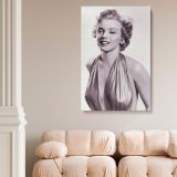 Marilyn Monroe Halter Dress Portrait - Retro Canvas of 1950s Hollywood Icon - Image 5