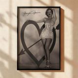 Marilyn Monroe Hand on Heart - Iconic Black and White Hollywood Photo canvas wall art - Image 2