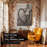 Marilyn Monroe Hand on Heart - Iconic Black and White Hollywood Photo canvas wall art - Image 3