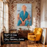 Marilyn Monroe in Blue Suit - Vintage Fashion Portrait canvas wall art - Image 3