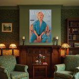 Marilyn Monroe in Blue Suit - Vintage Fashion Portrait canvas wall art - Image 5
