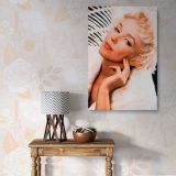 Marilyn Monroe in Fur Coat - 1950s Glamour Portrait Vintage Canvas Wall Art