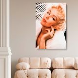 Marilyn Monroe in Fur Coat - 1950s Glamour Portrait Vintage Canvas Wall Art - Image 5