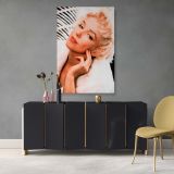 Marilyn Monroe in Fur Coat - 1950s Glamour Portrait Vintage Canvas Wall Art - Image 7