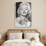 Marilyn Monroe in Fur Stole - Classic Glamour Vintage Canvas Print - Image 3