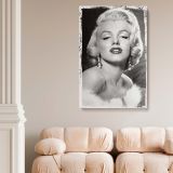 Marilyn Monroe in Fur Stole - Classic Glamour Vintage Canvas Print - Image 5