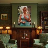Marilyn Monroe in Green Dress - Flower in Hand Retro Portrait canvas wall art - Image 5