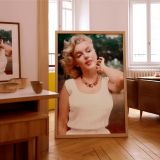 Marilyn Monroe in Necklace and Top - Classic 1950s Pose canvas wall art - Image 8