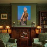 Marilyn Monroe in Sheer Black Gown - Elegant Fashion Pose Wall Art - Image 5