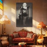 Marilyn Monroe in Sheer Lace - Classic 1950s Hollywood Lingerie Photo canvas wall art - Image 4